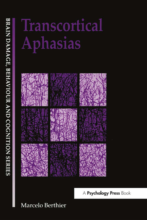 Book cover of Transcortical Aphasias (Brain, Behaviour and Cognition)