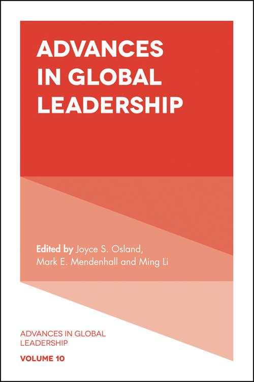 Book cover of Advances in Global Leadership (Advances in Global Leadership #10)