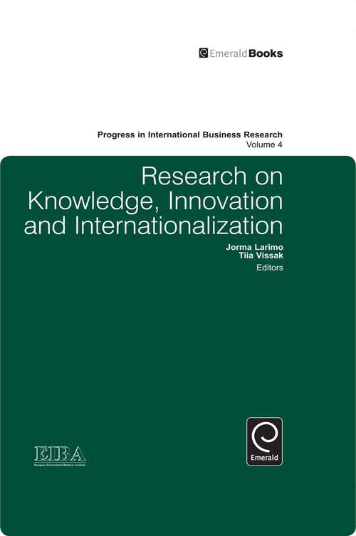 Book cover of Research on Knowledge, Innovation and Internationalization (PDF)