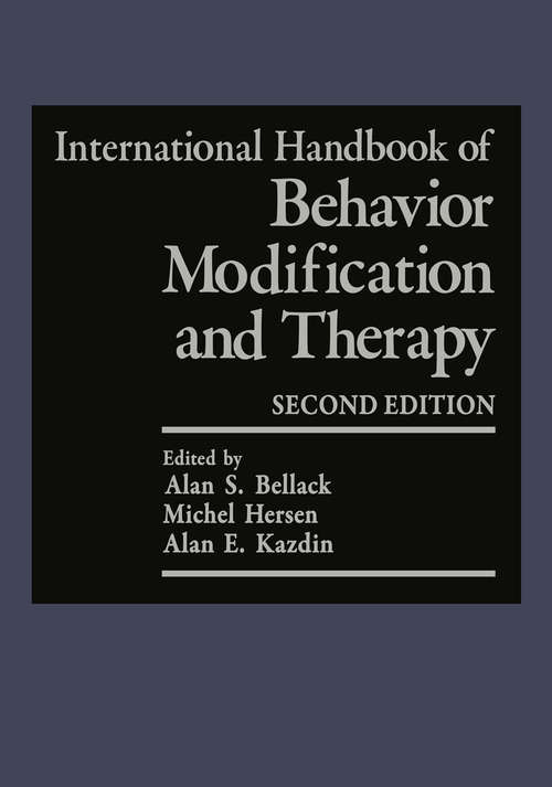 Book cover of International Handbook of Behavior Modification and Therapy: Second Edition (1990)