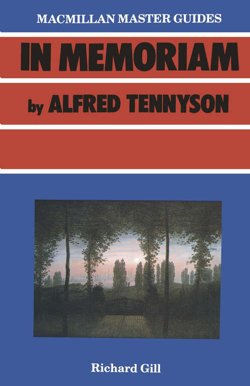 Book cover of "In Memoriam" by Alfred, Lord Tennyson (1st ed. 1987) (Macmillan Master Guides)
