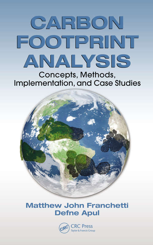 Book cover of Carbon Footprint Analysis: Concepts, Methods, Implementation, and Case Studies