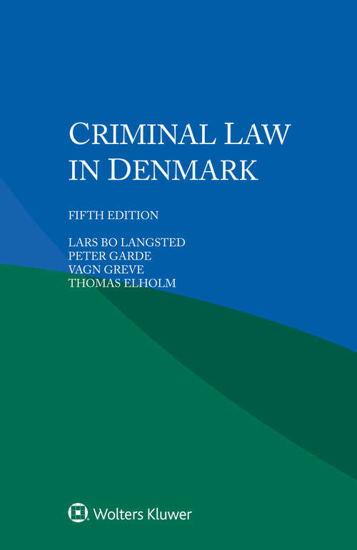 Book cover of Criminal Law in Denmark (5)
