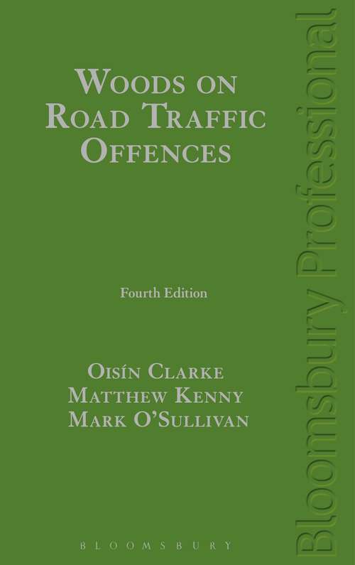 Book cover of Woods on Road Traffic Offences