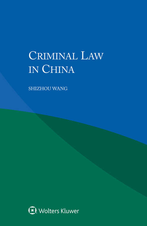 Book cover of Criminal Law in China
