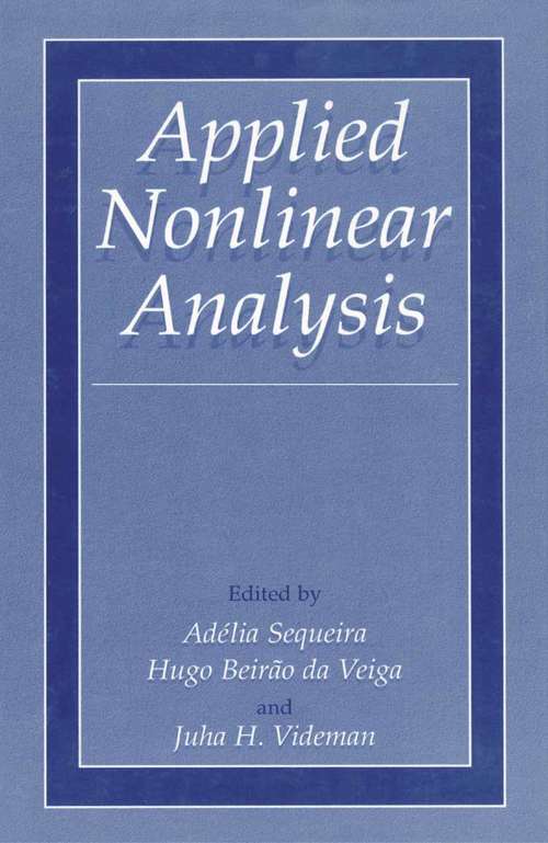 Book cover of Applied Nonlinear Analysis (2002)