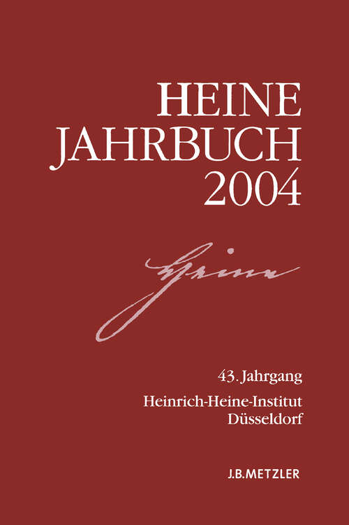 Book cover of Heine-Jahrbuch 2004: 43. Jahrgang (1. Aufl. 2004)