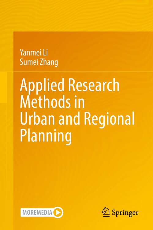 Book cover of Applied Research Methods in Urban and Regional Planning (1st ed. 2022)