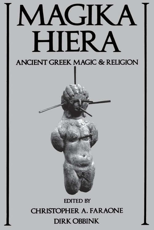 Book cover of Magika Hiera: Ancient Greek Magic and Religion