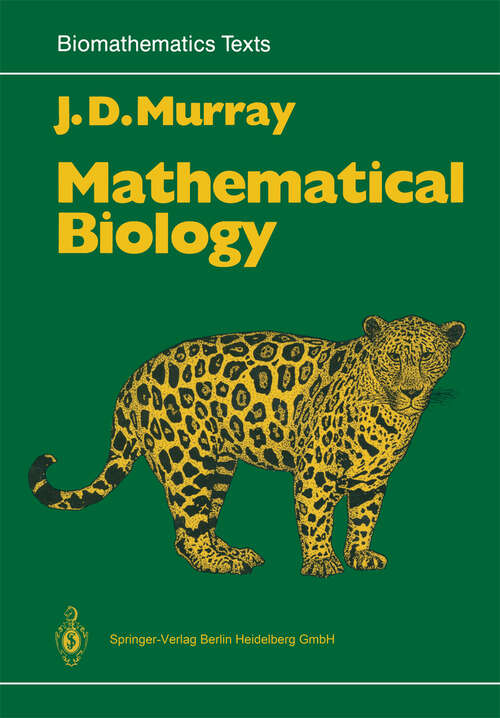 Book cover of Mathematical Biology (1989) (Biomathematics #19)