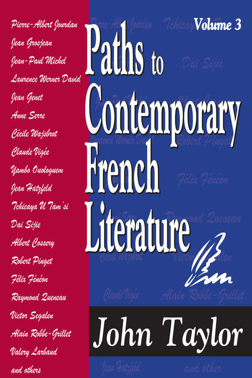 Book cover of Paths to Contemporary French Literature: Volume 3