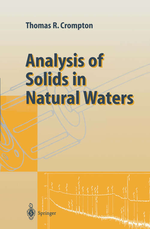 Book cover of Analysis of Solids in Natural Waters (1996)