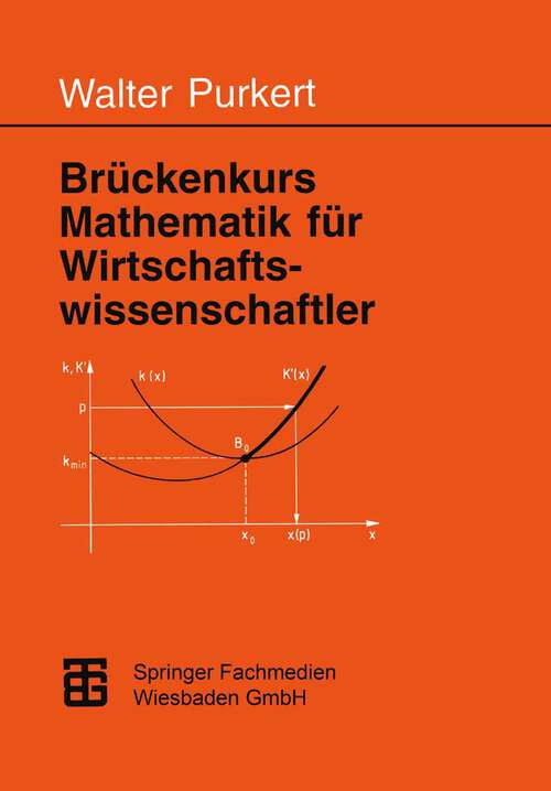 Book cover of Brückenkurs Mathematik für Wirtschaftswissenschaftler (1995)