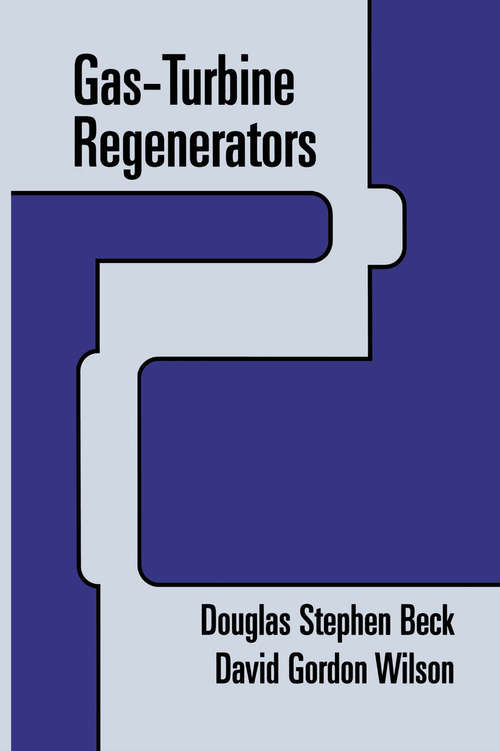Book cover of Gas-Turbine Regenerators (1996)