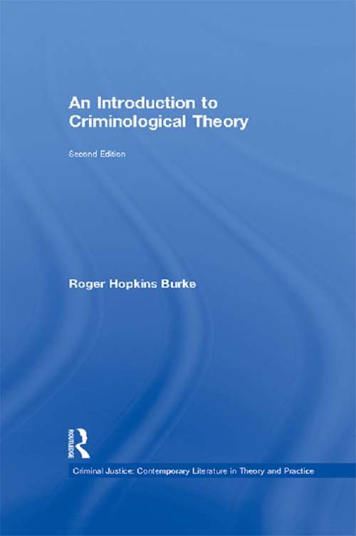 Book cover of An Introduction to Criminological Theory (Criminal Justice: Contemporary Literature in Theory and Practice)