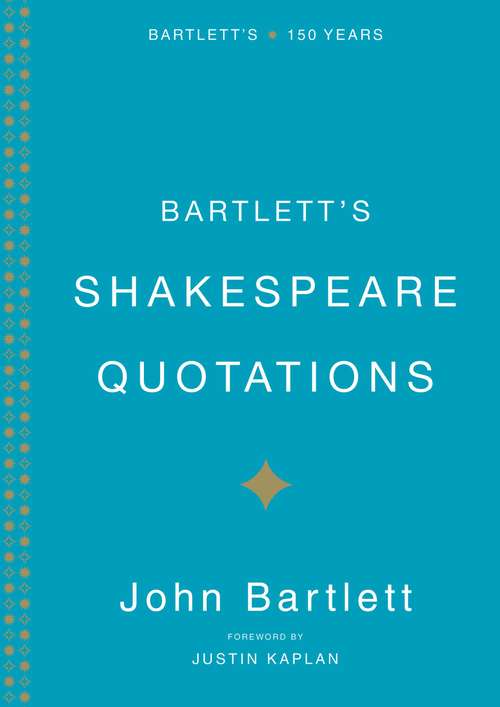 Book cover of Bartlett's Shakespeare Quotations