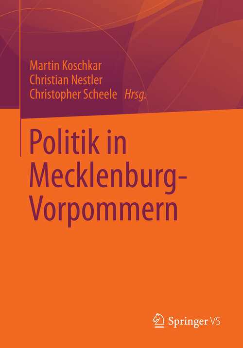 Book cover of Politik in Mecklenburg-Vorpommern (2013)