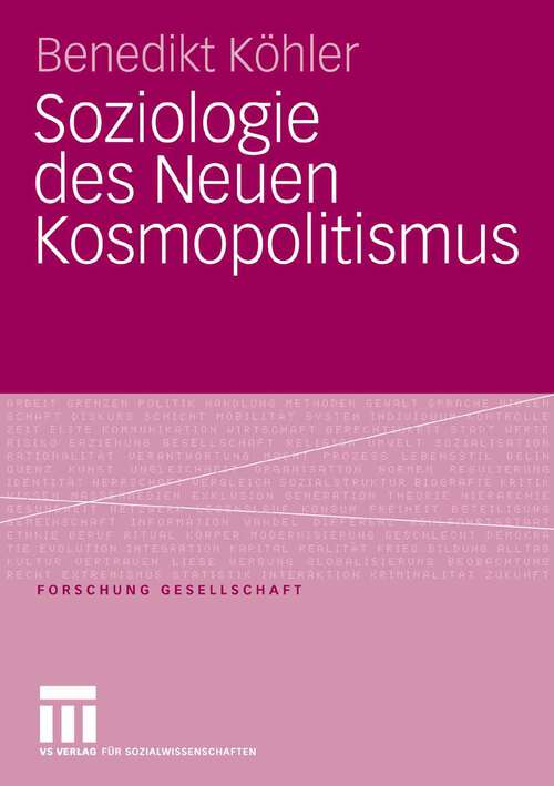 Book cover of Soziologie des Neuen Kosmopolitismus (2006) (Forschung Gesellschaft)