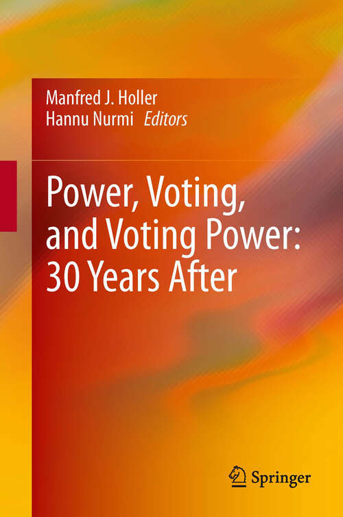 Book cover of Power, Voting, and Voting Power: 30 Years After (2013)