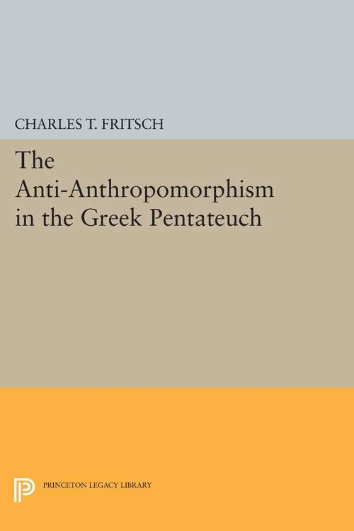 Book cover of Anti-Anthropomorphism in the Greek Pentateuch (PDF)
