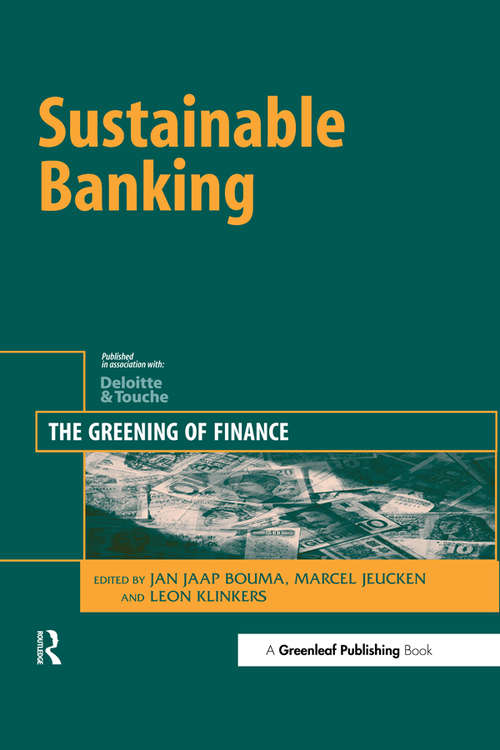 Book cover of Sustainable Banking: The Greening of Finance