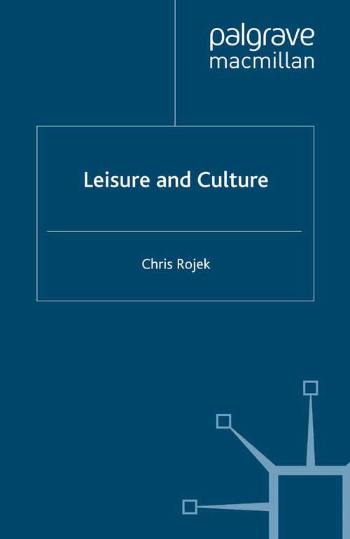 Book cover of Leisure and Culture (2000)