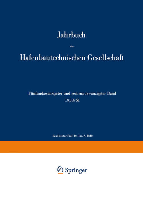 Book cover of 1958/61 (1962) (Jahrbuch der Hafenbautechnischen Gesellschaft: 25 /26)
