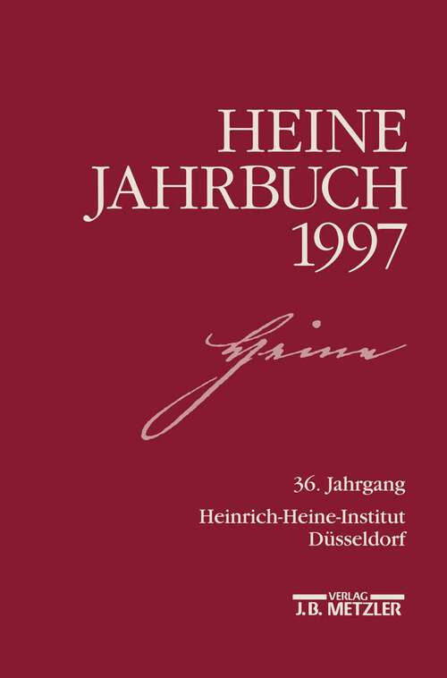Book cover of Heine-Jahrbuch 1997: 36.Jahrgang (1. Aufl. 1997) (Heine-Jahrbuch)