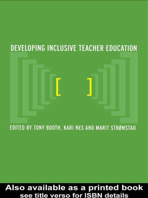 Book cover of Developing Inclusive Teacher Education
