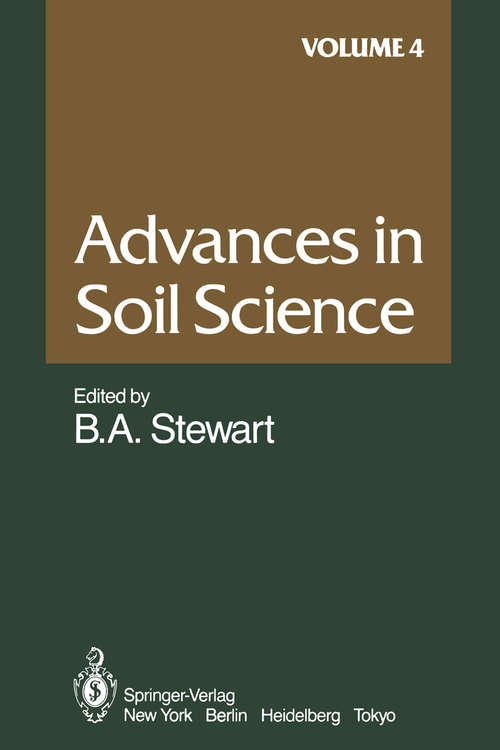 Book cover of Advances in Soil Science: Volume 4 (1986) (Advances in Soil Science #4)