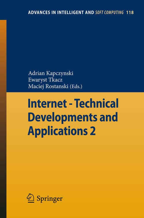 Book cover of Internet - Technical Developments and Applications 2 (2012) (Advances in Intelligent and Soft Computing #118)