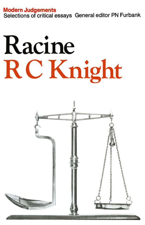 Book cover of Racine (1st ed. 1969) (Modern Judgements)