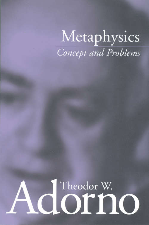 Book cover of Metaphysics: Concept and Problems