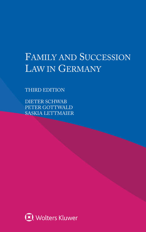 Book cover of Family and Succession Law in Germany (3)