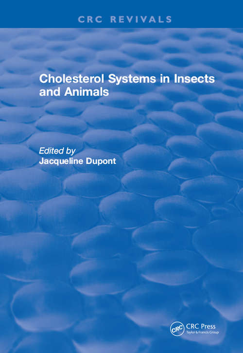 Book cover of Cholesterol Systems in Insects and Animals