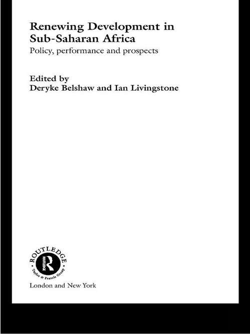 Book cover of Renewing Development In Sub-saharan Africa