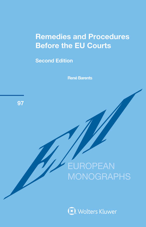 Book cover of Remedies and Procedures Before the EU Courts (2)