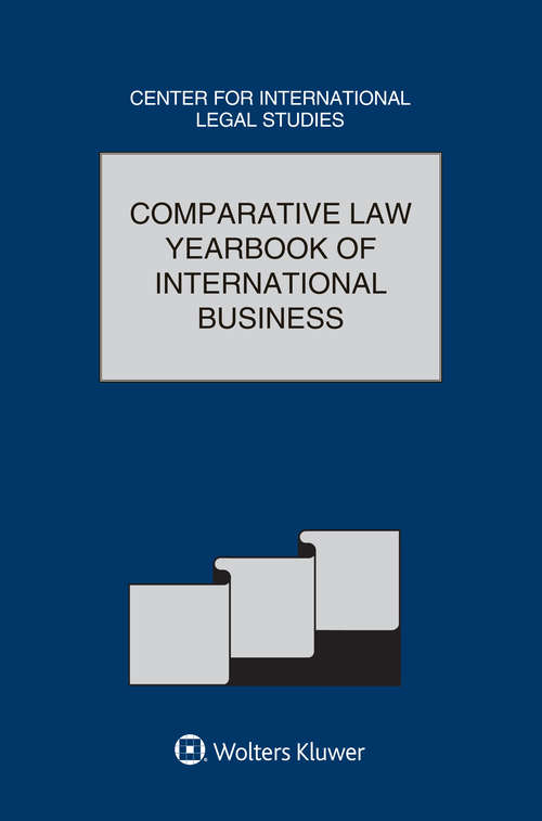 Book cover of Comparative Law Yearbook of International Business