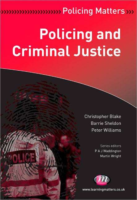 Book cover of Policing and Criminal Justice