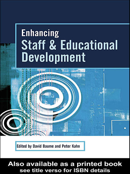 Book cover of Enhancing Staff and Educational Development (SEDA Series)