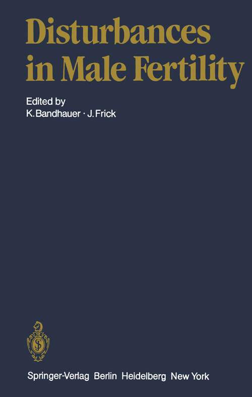 Book cover of Disturbances in Male Fertility (1982) (Handbuch der Urologie   Encyclopedia of Urology   Encyclopedie d'Urologie #16)