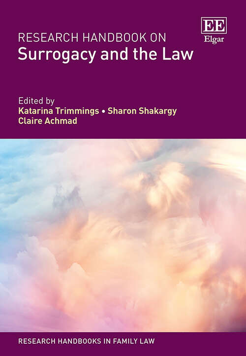 Book cover of Research Handbook on Surrogacy and the Law (Research Handbooks in Family Law series)