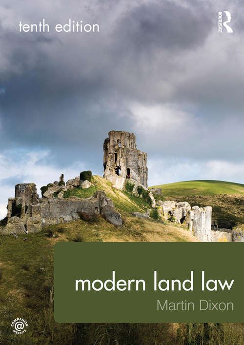 Book cover of Modern Land Law