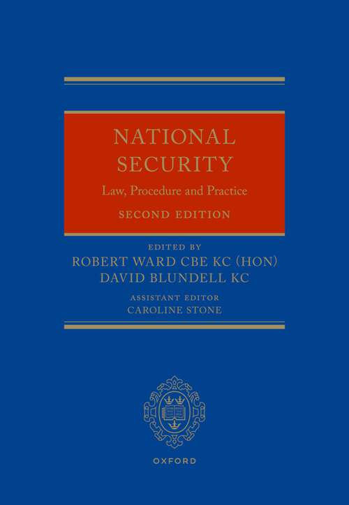 Book cover of National Security Law, Procedure and Practice