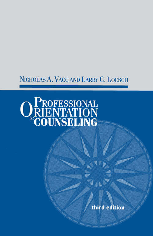 Book cover of Professional Orientation to Counseling