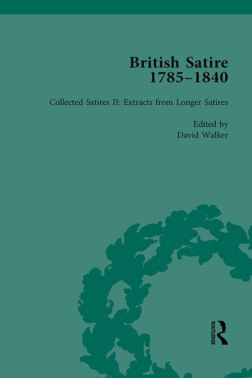 Book cover of British Satire, 1785-1840, Volume 2