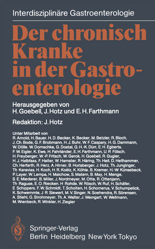Book cover of Der chronisch Kranke in der Gastroenterologie (1984) (Interdisziplinäre Gastroenterologie)