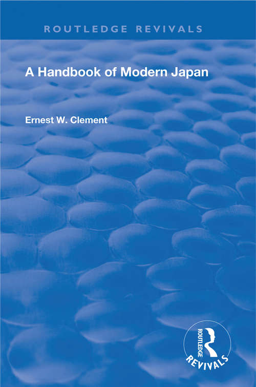 Book cover of Revival: A Handbook of Modern Japan (Routledge Revivals)