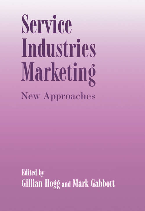 Book cover of Service Industries Marketing: New Approaches