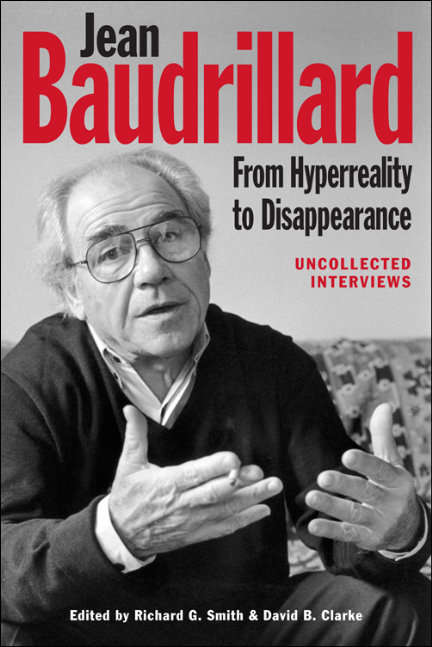 Book cover of Jean Baudrillard: Uncollected Interviews
